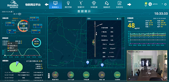 智慧路灯杆云平台是智慧多功能路灯杆的重要管理平台，k8凯发智慧灯杆云平台功能包括：大屏幕数据展示、路灯控制、灯杆管理、环境监测、视频监控、信息发布、网络广播等。